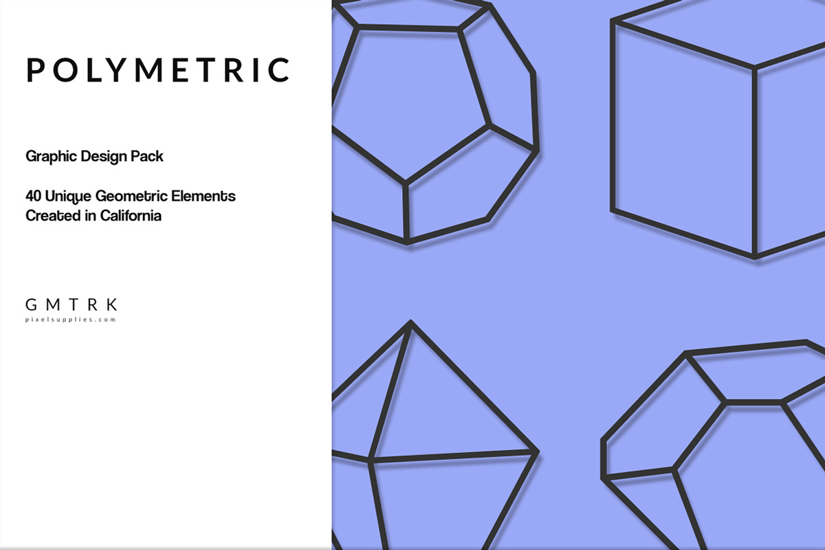 Polymetric Geometric Design Kit, an Object Graphic by Pixel Supplies (Photo 1 of 5)