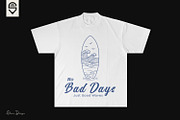 Minimalist surfboard ocean line art, a Graphic by shaondesigns (Thumbnail 2 of 4)