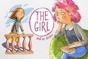 Color illustration about the girl, an Illustration by katyabuslaeva (Thumbnail 1 of 4)