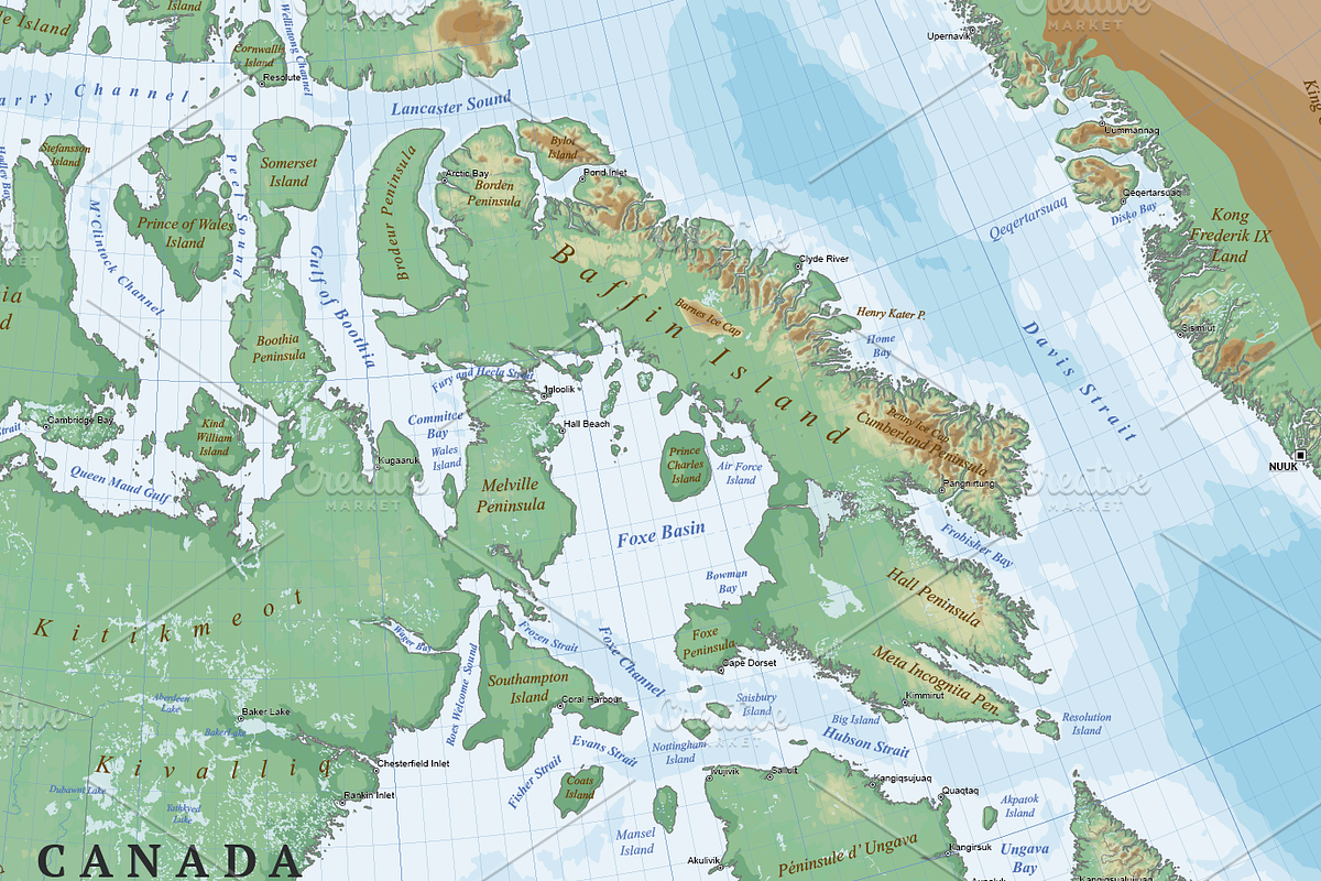 Shaded Relief Map of North America, an Education Illustration by Cartorical (Photo 4 of 7)