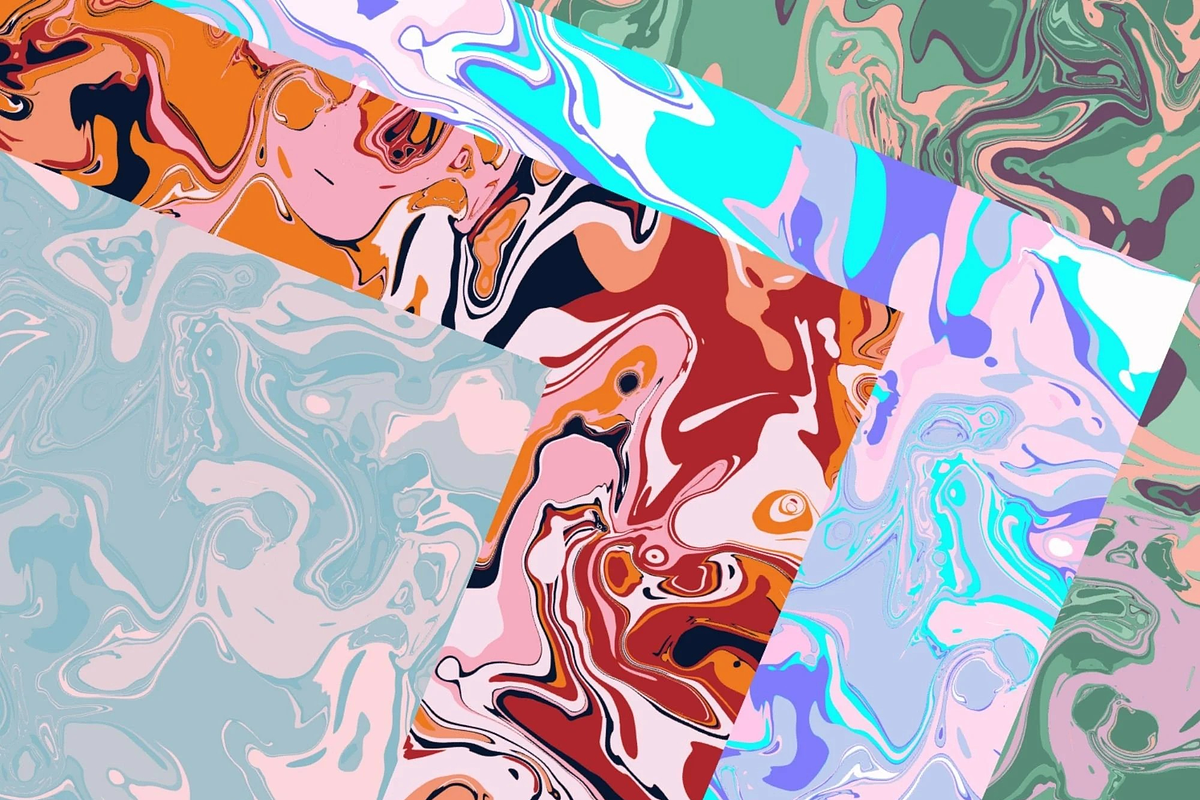 Multicolor Marble Pattern Set, a Pattern Graphic by Gen Aumonier (Photo 3 of 10)