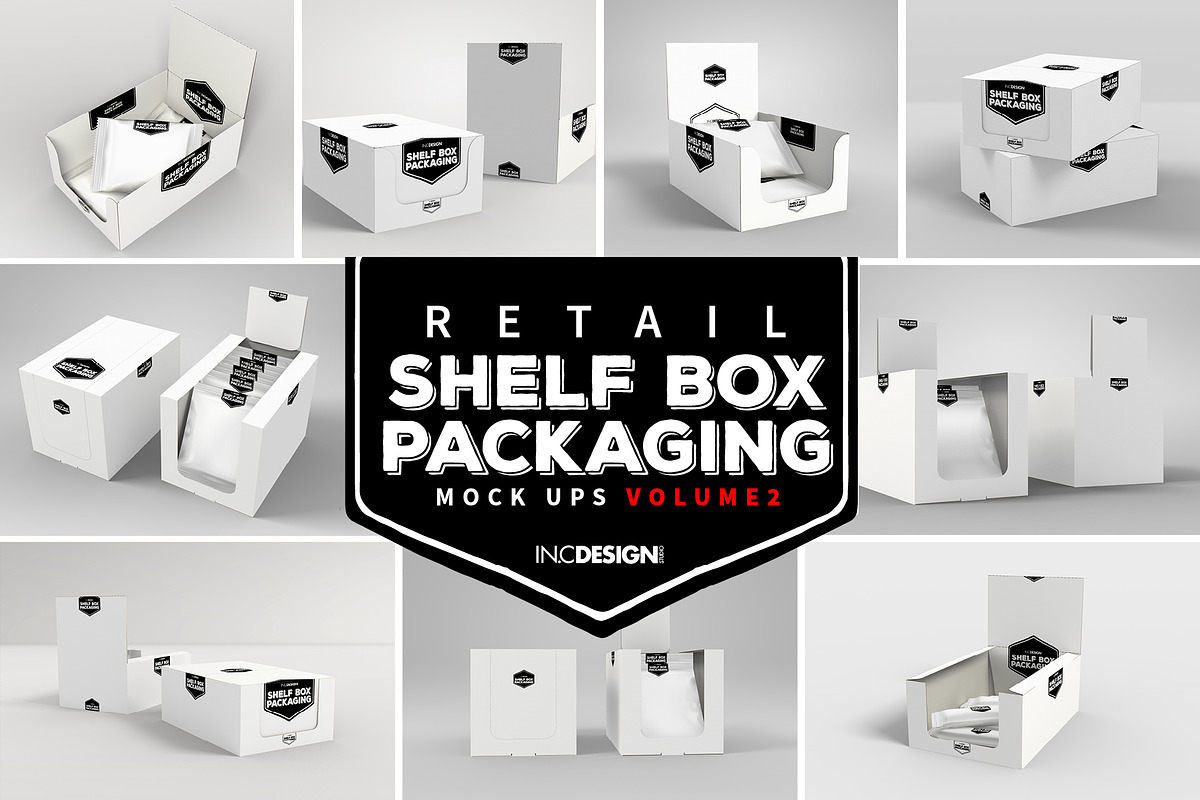 Retail Shelf Box Packaging MockUps2, a Packaging Mockup by INCDesign (Photo 2 of 20)