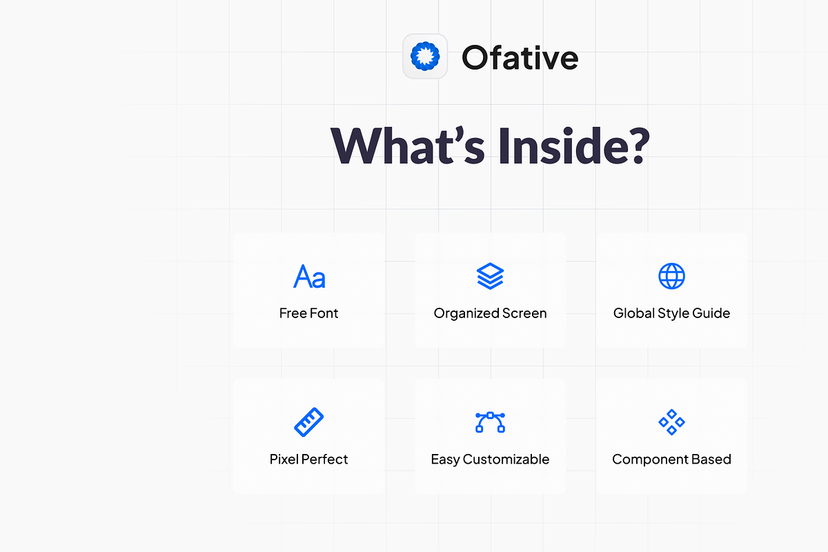 Ofative - Calendar Dashboard App, an UI Kit Template by cansaasstudio (Photo 2 of 6)