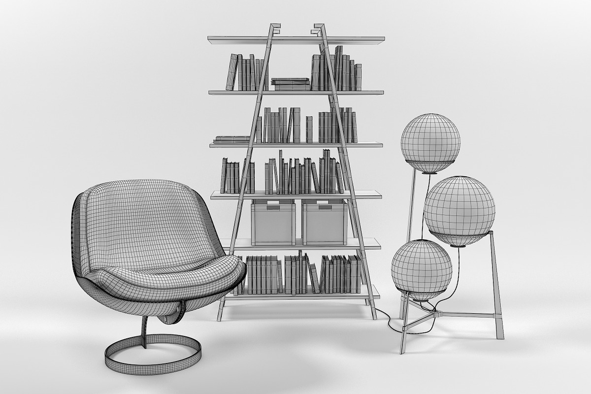 Furniture set 1109, a Furniture 3D Model by inDahouze (Photo 10 of 11)