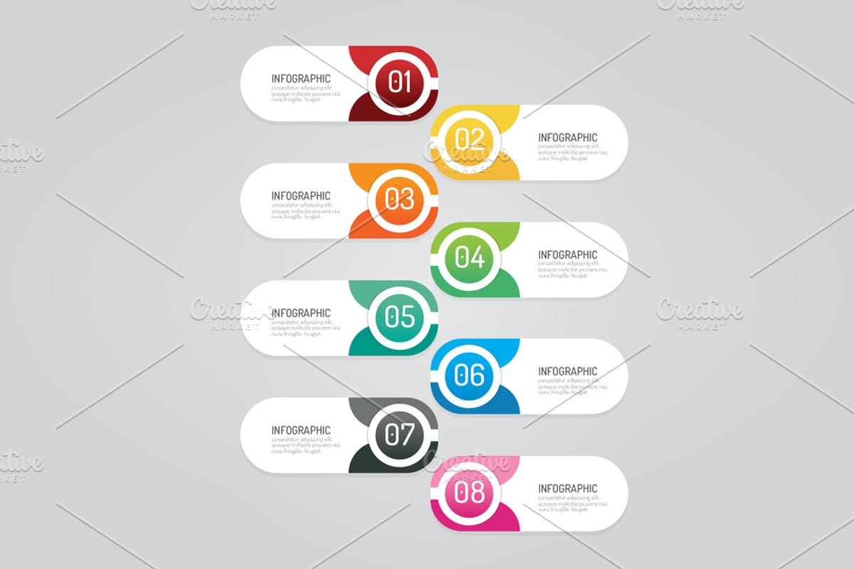 Infographics design options template, a Presentation Template by Feelplus Creator