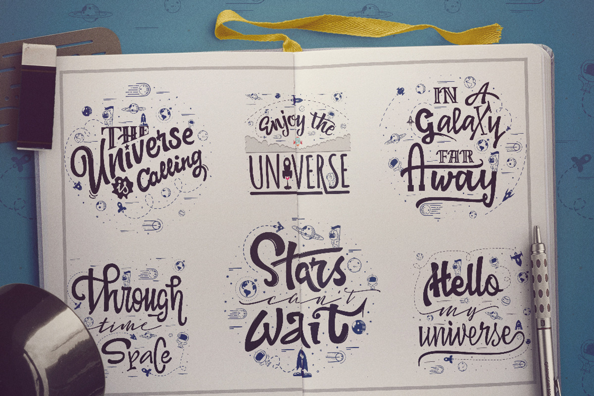 Space - Lettering, a Decorative Illustration by zao4nik (Photo 1 of 6)