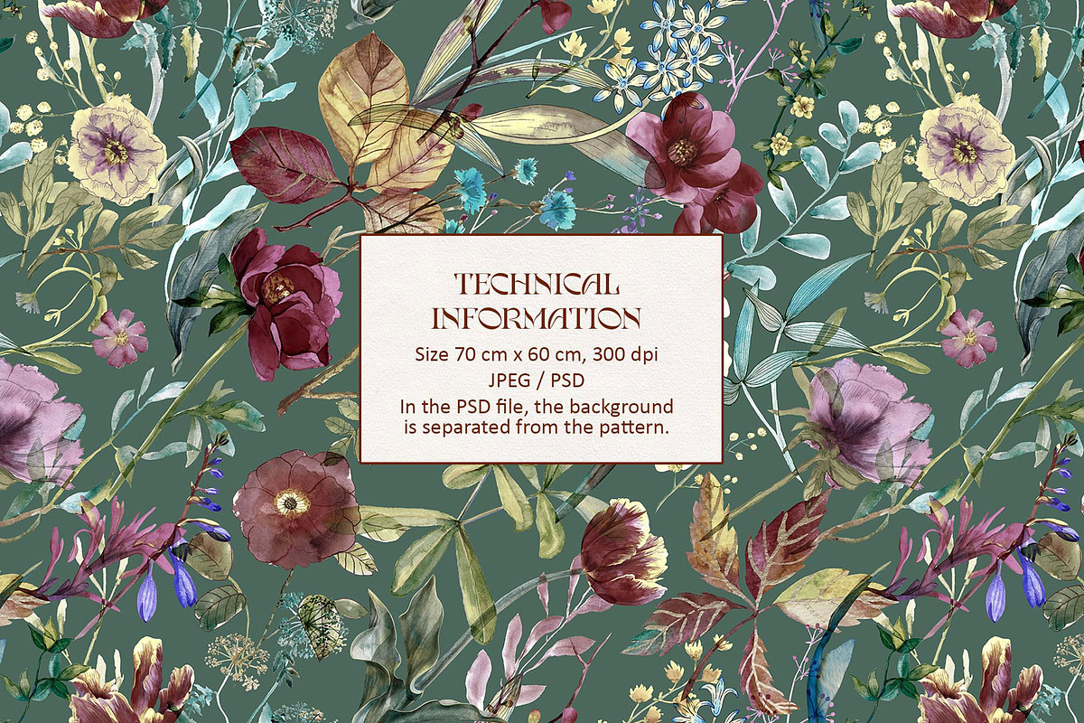 Essence. Floral pattern, a Pattern Graphic by emeraldthue (Photo 5 of 6)