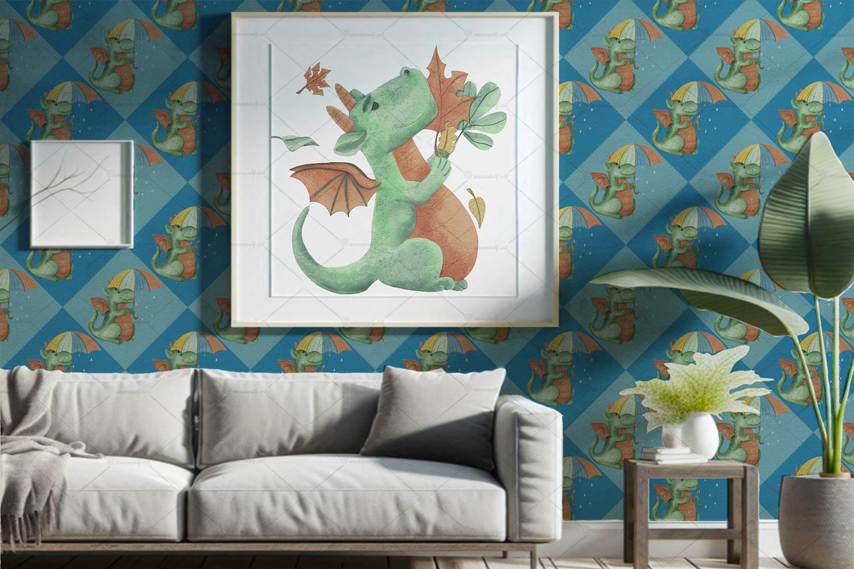 Seasonal Watercolor Dragon Clipart, an Illustration by Amarawolf's Art (Photo 7 of 19)