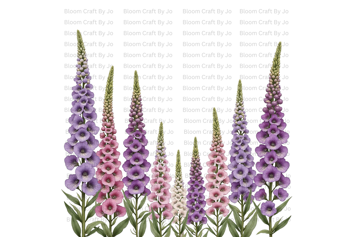 Foxgloves Stems and Flowers, a Decorative Illustration by Bloom Craft Creations (Photo 11 of 11)