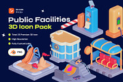Public Facilities - Premium 3D Icon, an Environmental 3D Model by orenjidesign (Thumbnail 1 of 8)