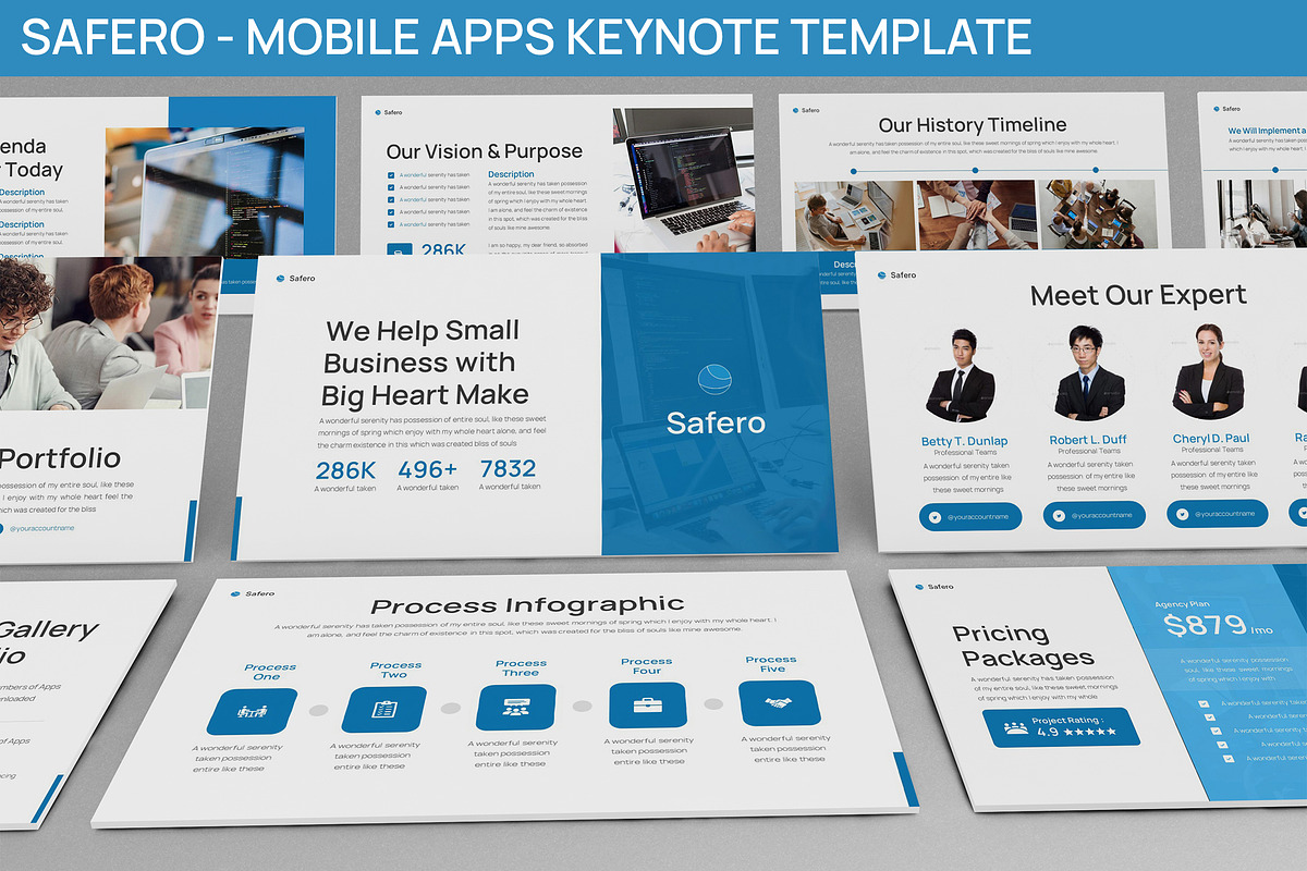 Safero - E-Wallet Keynote Template, a Presentation Template by SlideFactory (Photo 1 of 4)