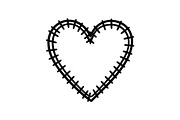 Stitched Heart Silhouette Vector Bun, an Illustration by Designs_River (Thumbnail 17 of 41)