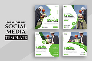 Solar Energy Social Media Post, a Social Media Template by nandinigraphics
