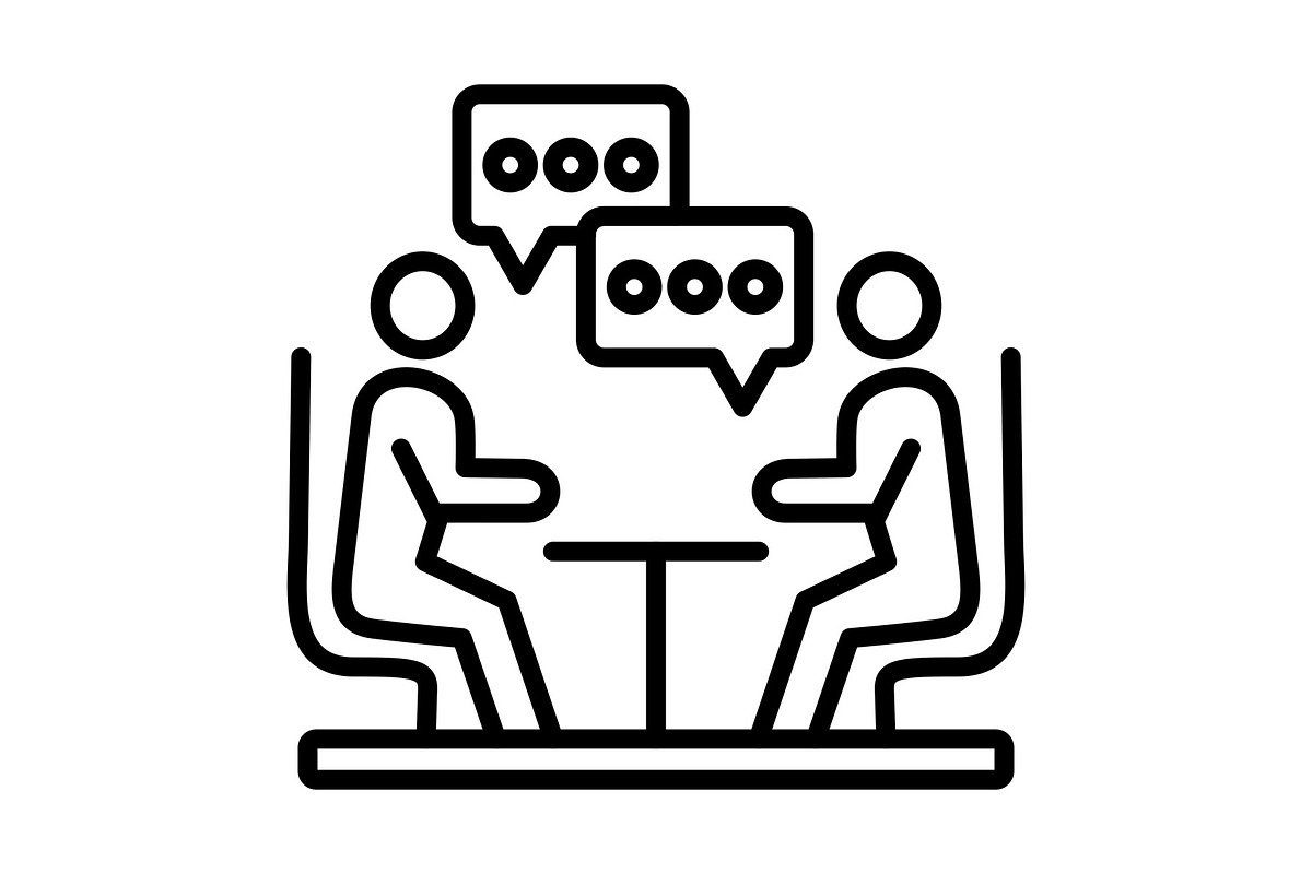 Meeting Line Icon, an Icon by Pexelpy