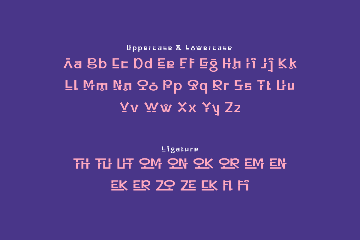 Utonaf - Korean Style Font, a Sans Serif Font by twinstd (Photo 9 of 10)