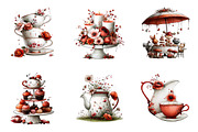 Vintage Tea Party Clipart, a Seasonal Illustration by CreationArt (Thumbnail 3 of 5)