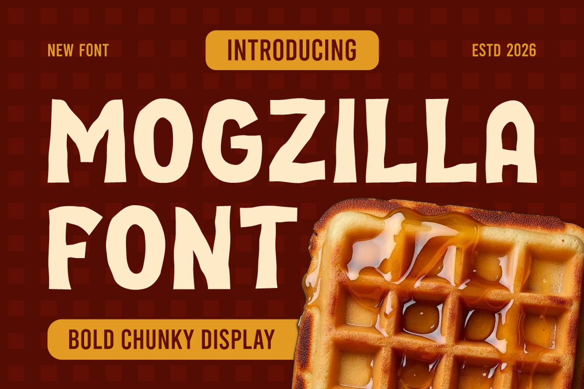 Mogzilla Bold Chunky Font, a Font by PutraCetol Studio (Photo 1 of 5)