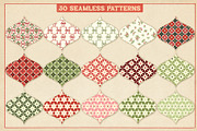 Vintage Christmas Clipart & Patterns, a Pattern Graphic by PATTERNS etc. (Thumbnail 11 of 15)
