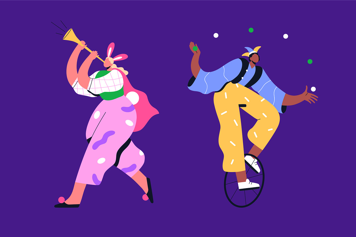 Carnival and circus artists set, a Person Illustration by Good Studio (Photo 3 of 12)