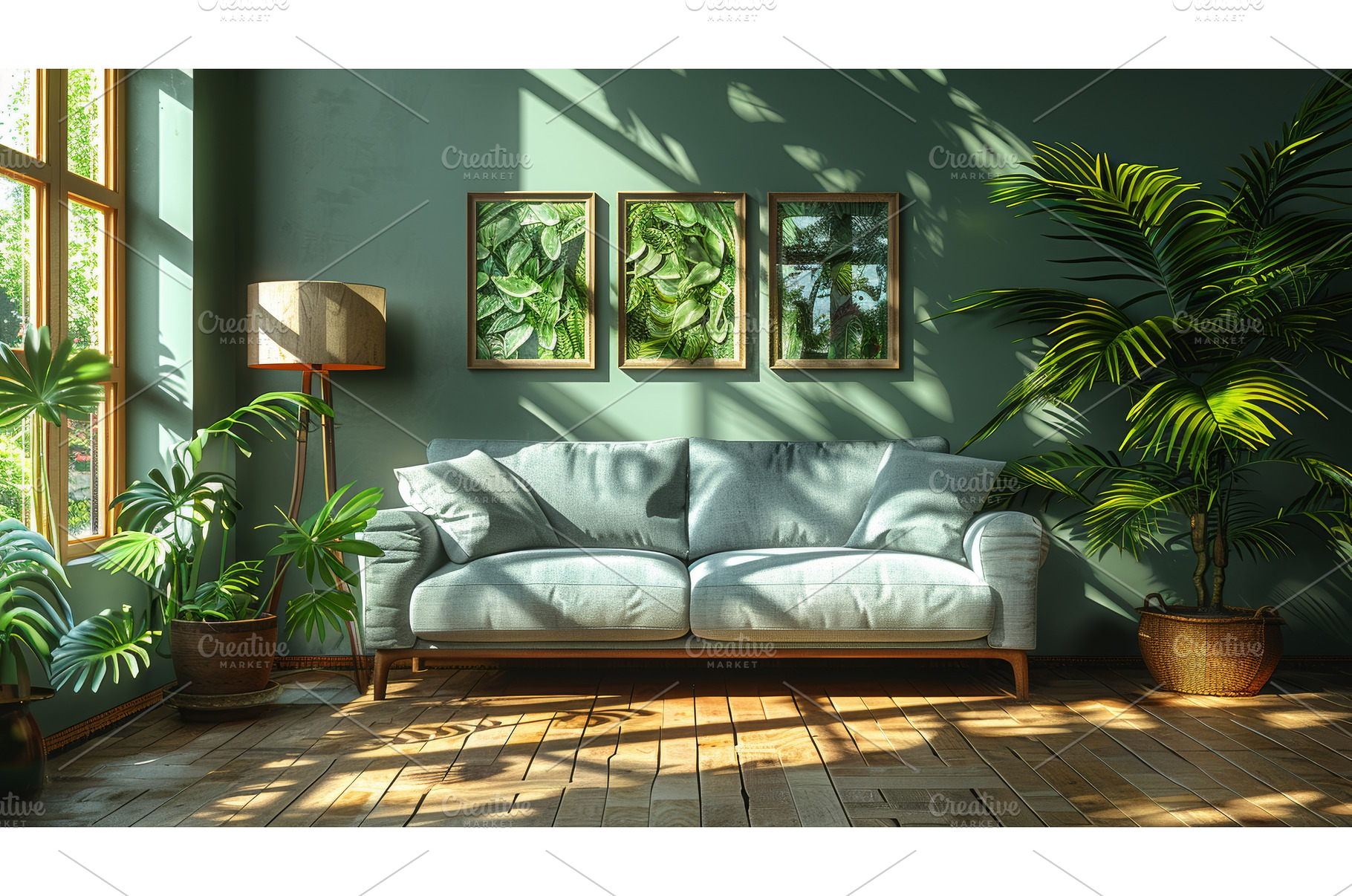 Light living room with grey sofa, a Beauty & Fashion Photo by ZinetroN