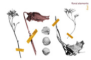 Moody garden. Abstract floral set., an Object Graphic by lisa_kalev (Thumbnail 9 of 12)