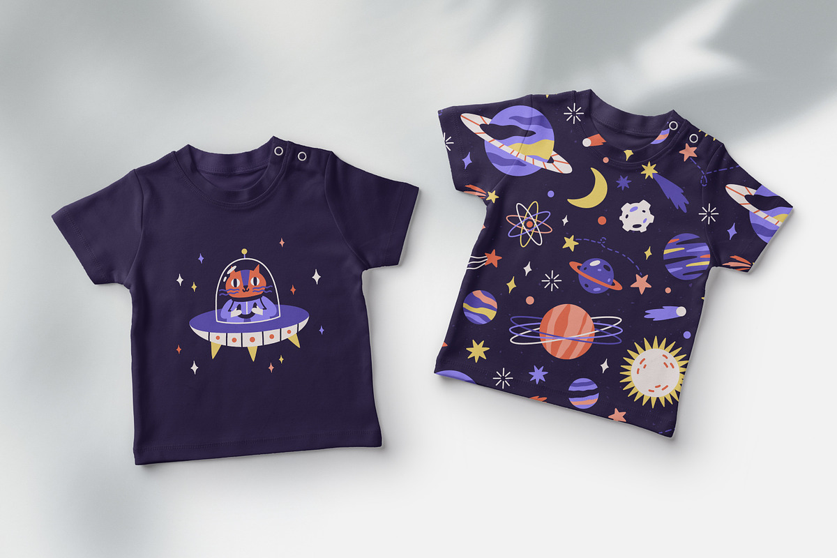 Cosmic childish seamless patterns, a Pattern Graphic by Good Studio (Photo 6 of 8)