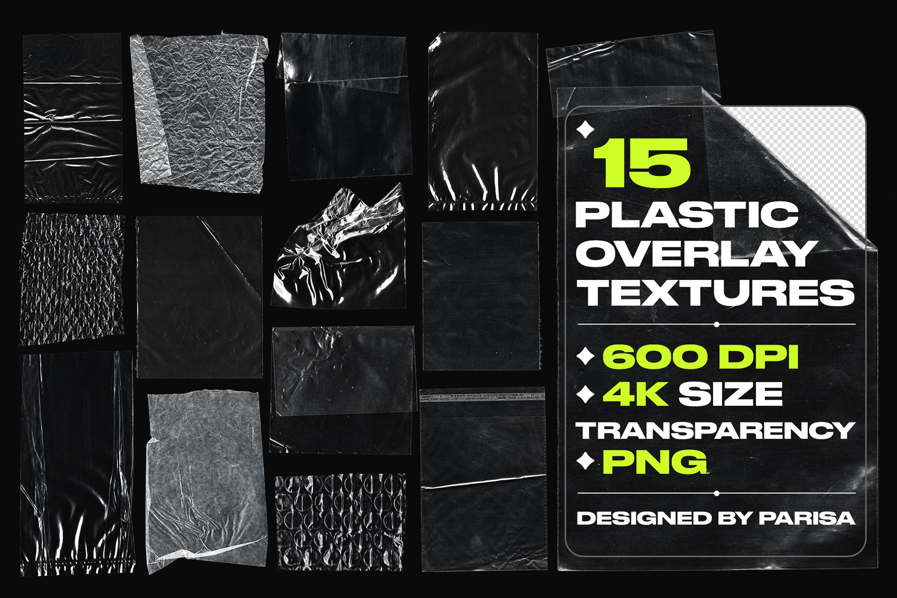 15 Plastic Overlay Textures, a Texture Graphic by Parisa-Artstudio