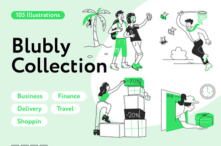 Blubly Collection, a Finance Illustration by Welovegraphics