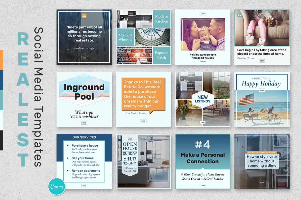 CANVA Real Estate Banners, a Social Media Template by Aviva Designs (Photo 2 of 3)