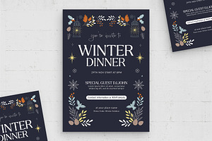 Winter Invitation Flyer Template, a Flyer Template by BrandPacks