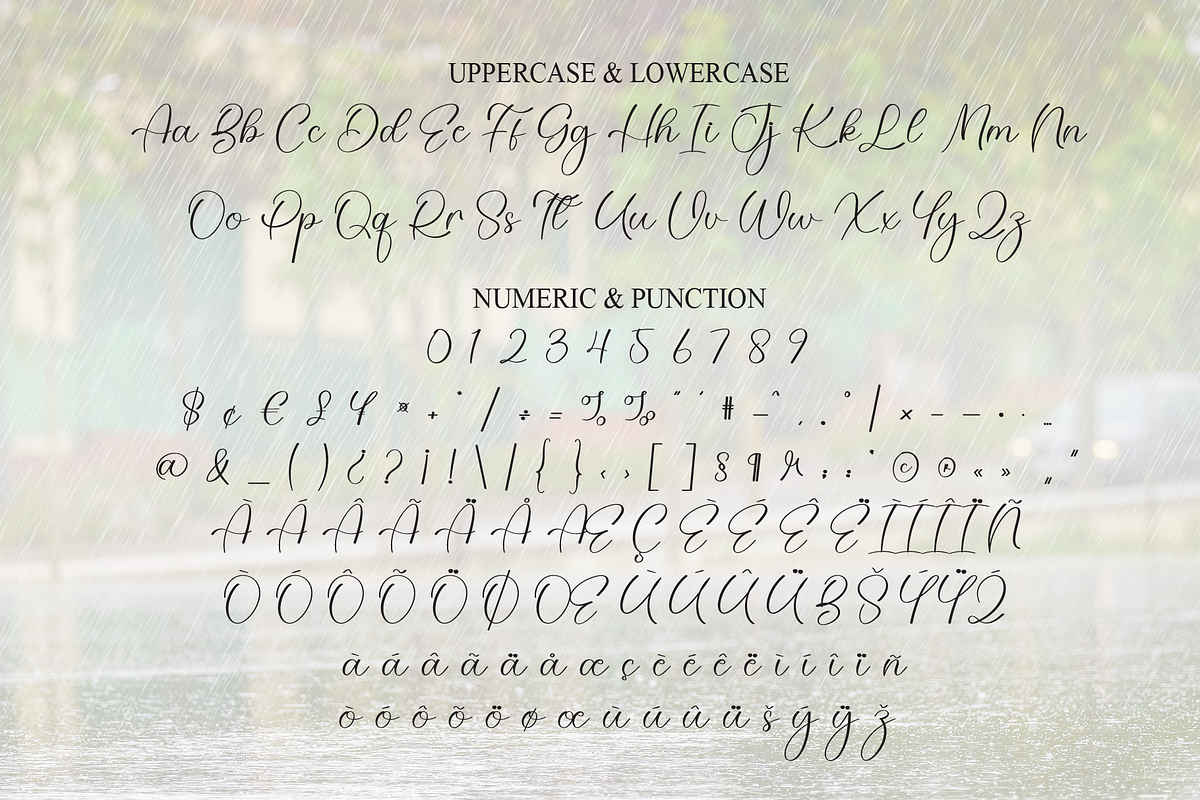 Rainday | Script Font, a Handwritten Font by Scratchones (Photo 7 of 9)