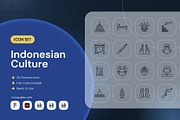 Indonesian Culture Icon, an Outline Icon by Nathaya Studio (Thumbnail 1 of 2)