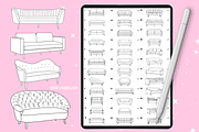 Procreate Interior Home brushes, a Brush Add-On by Revabrush (Thumbnail 3 of 8)