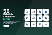 56 Retail & Shopping Icons, a Duotone Icon by Symbolic Language (Thumbnail 1 of 4)