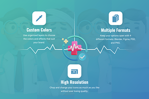 3D Medical Icons