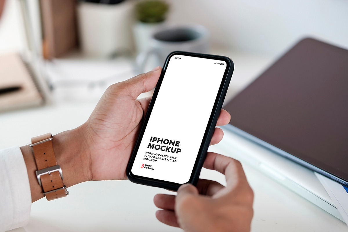 iPhone Mockup, an iPhone Mockup by UnicDesign (Photo 11 of 11)
