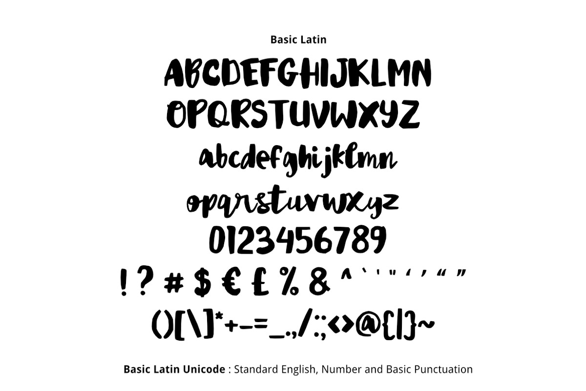 Inky Bag Brush Font preview 2