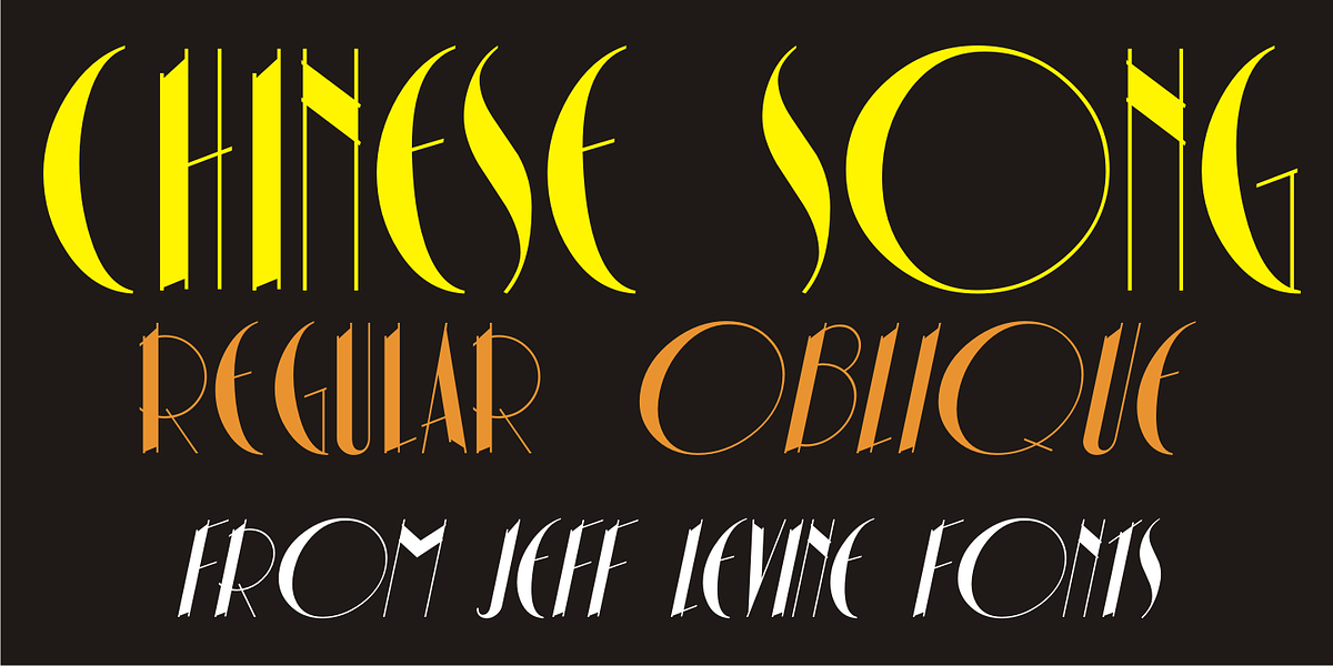 Chinese Song JNL, a Font by Jeff Levine Fonts