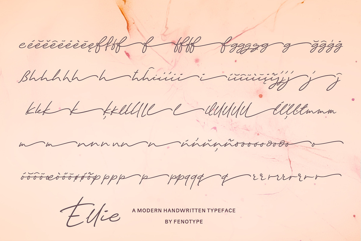 Ellie Script - handwriting style, a Script Font by Fenotype (Photo 13 of 14)