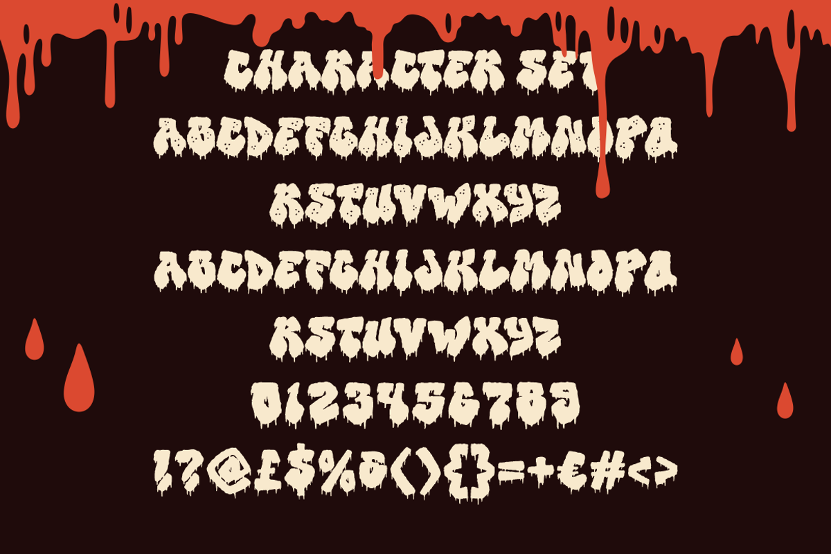 Dripper Poison Horror Graffiti Font, a Font by PutraCetol Studio (Photo 5 of 5)