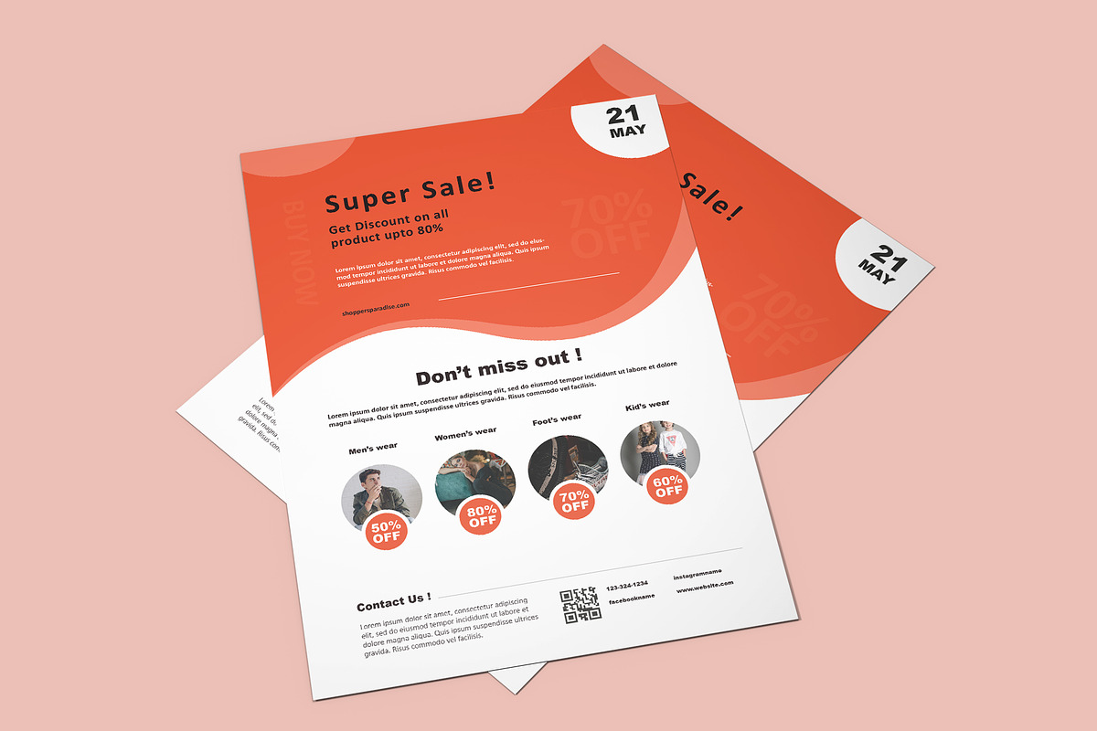 Modern Sale flyer, a Flyer Template by Voleshads (Photo 3 of 3)