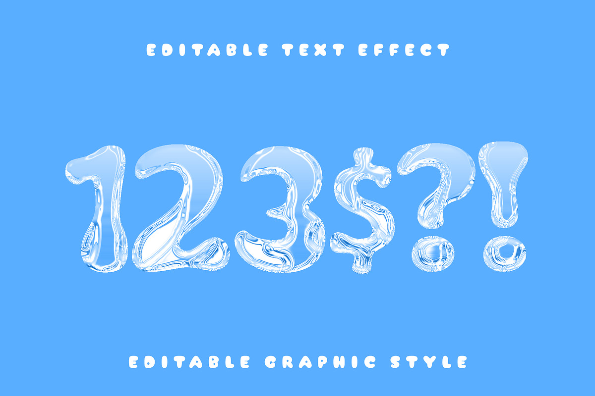Water Glass Editable Text Effect, a Templates & Theme by studiogstock (Photo 2 of 3)