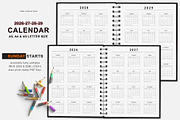 Calendar 2026-2027-2028-2029, a Stationery Template by MNT-Creator (Thumbnail 2 of 3)