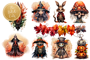 Samhain & Halloween Clipart Set