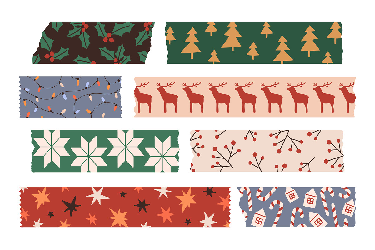 Christmas decorative washi tapes set, a Decorative Illustration by Good Studio (Photo 2 of 4)