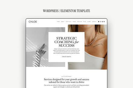Chloe Wordpress Theme, a WordPress Template by The Cherie Studio