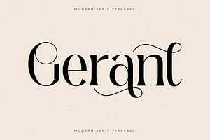 Gerant Modern Serif Typeface