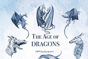 The Age Of Dragons Clipart Set, a Decorative Illustration by ArtCreationsDesign (Thumbnail 2 of 18)
