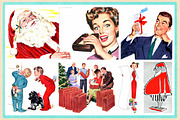 Retro Christmas Illustrations, an Illustration by Piddix Archives (Thumbnail 3 of 3)