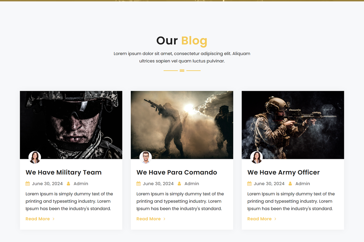 Defence - Military HTML Template